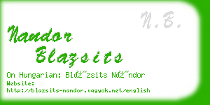 nandor blazsits business card